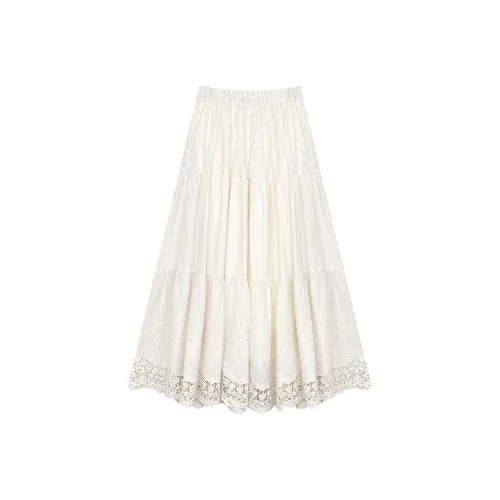SYEEE WITH U Повседневный Длинный Юбка Женская Белая