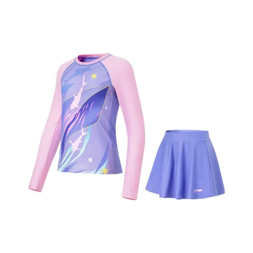 LINING YOUNG Детский купальник Неон Синий Фиолетовый Гортензия Подростки