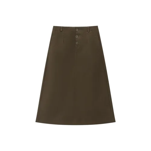 Giordano Женские Повседневные Длинные Юбки