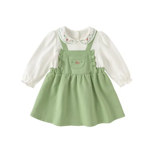 DAVE&BELLA Горохово-зеленый Kids Платья