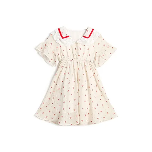 Hulabear Детское платье бежевого цвета