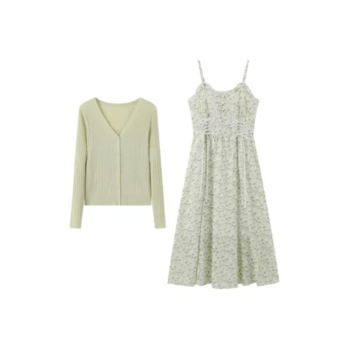 GULIANFEI Комплект с юбкой Женские Зеленый