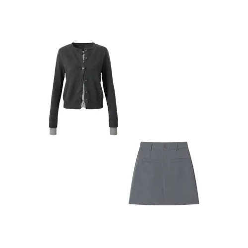 Yvetteclassic Комплект с юбкой Женские Двухкомпонентный комплект Серый