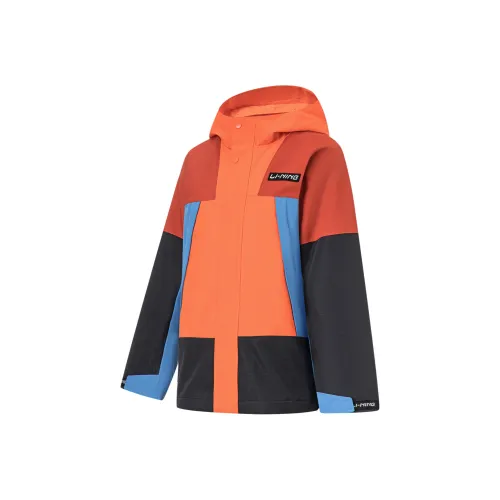 LINING YOUNG На открытом воздухе Внешняя сторона Ярко-оранжевый Рок Серо-голубой Deep Оранжево-красный Черный Внутренняя одежда Черный Школьный возраст Детские софтшелл-куртки