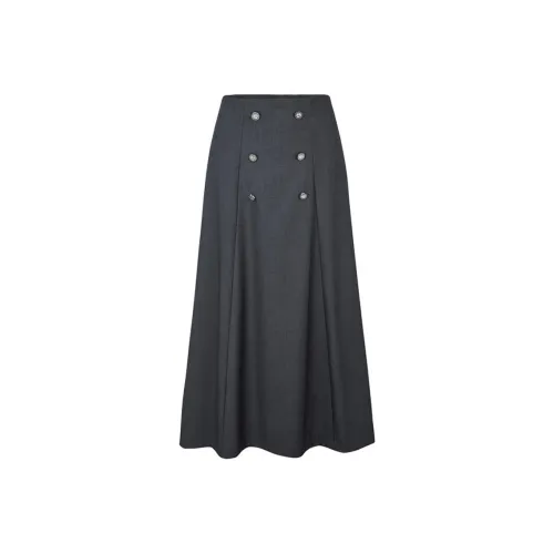 JORYAweekend Повседневный Длинный Юбка Женская Серого цвета