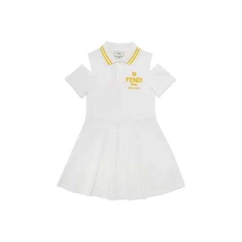 FENDI Белые Платья для Детей