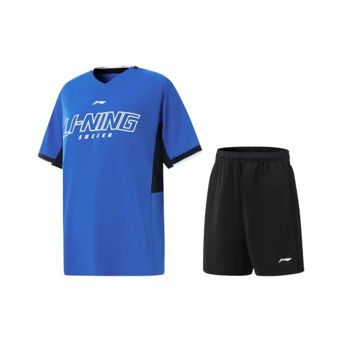 LINING YOUNG Повседневная спортивная одежда Football SS25 Ярко-синий Черный Детский