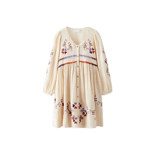 ZARA Детское платье телесный темно-красный