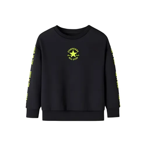 Конверс Свитшот Глубокий Черный Дети Возраст 3-7 Лет