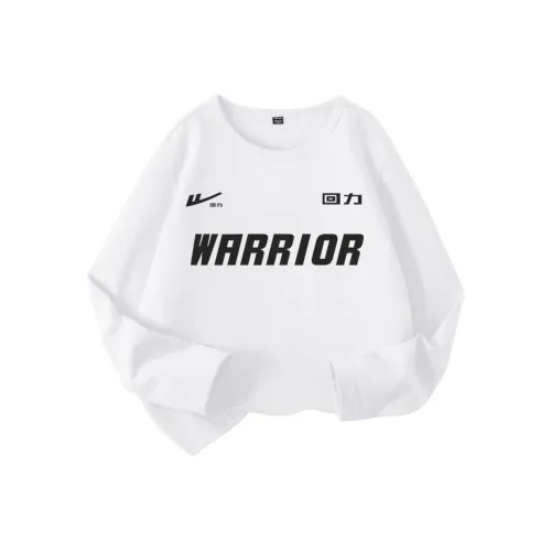 Warrior Белый/H Черный логотип KIDS T-рубашки