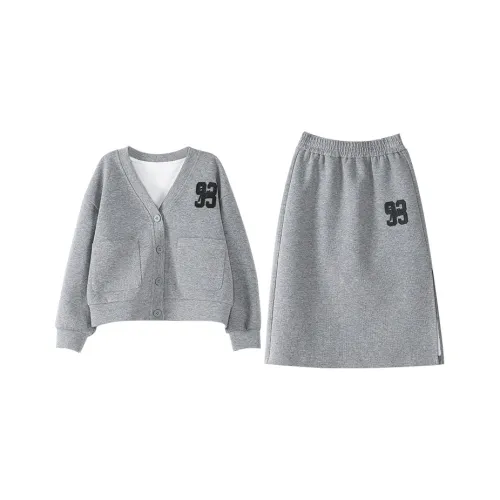 YUANYUAN GIRL Комплект с юбкой Серый для девочек