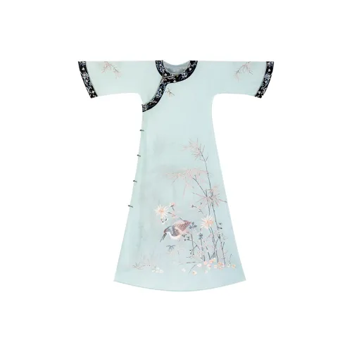 YICHENGFENGXU Чунсам Женский Синий Зеленый