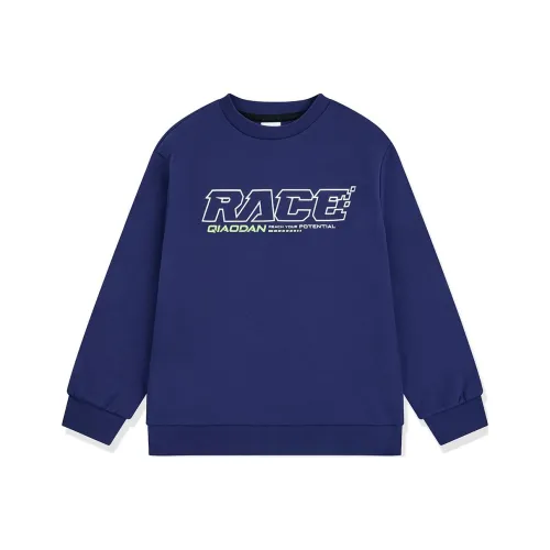 QIAODAN Свитшот Полночь Синий Дракон Цветок Лист Зеленый