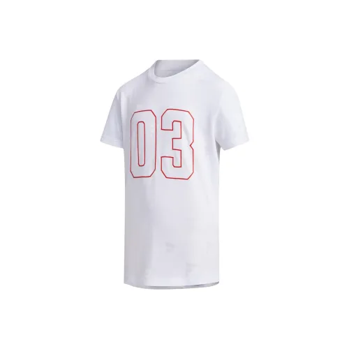 Adidas Белая школьная рубашка с коротким рукавом