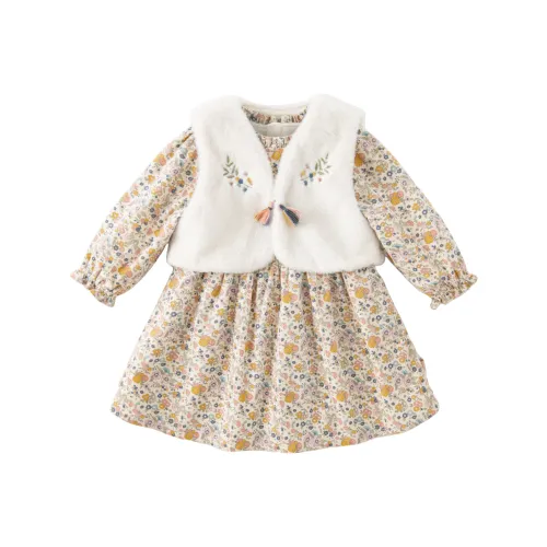 DAVE&BELLA Baby & Toddler Series Маленький цветочный принт Платья для детей