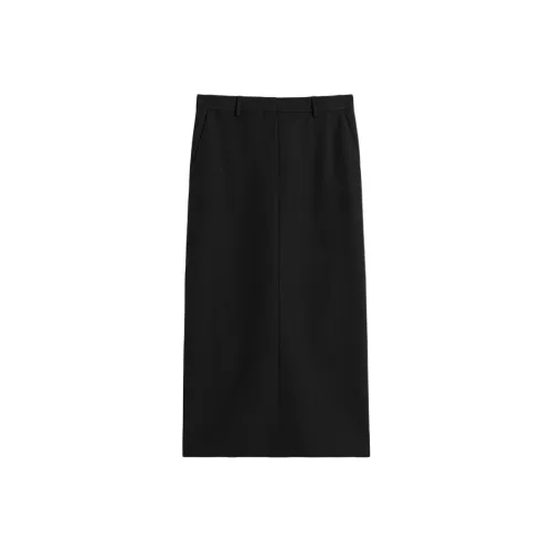 TOTEME FW24 Повседневная длинная юбка женская черная