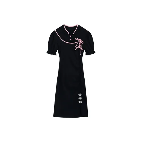 DGMZ Черный Женские Ципао