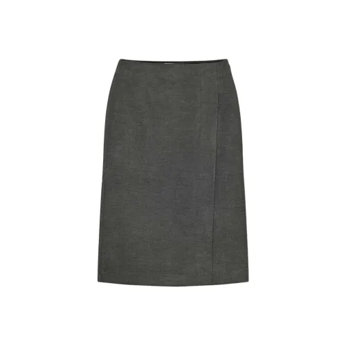 ARITZIA BABATON Articulate Юбка Повседневный Длинный Юбка Женские Heather Уголь Камень Phoebe Juul Уголь