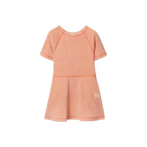 Burberry Короткий рукав Платье Темный коралловый Детский