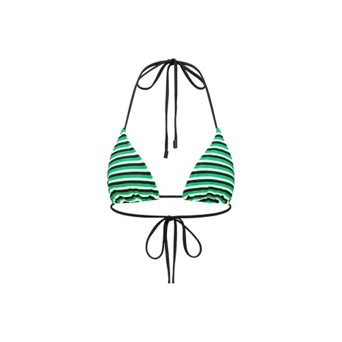 Yukari Swim Черный, зеленый, белый, полосы, женские бикини