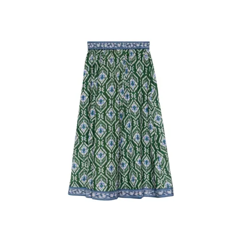 Zimmermann FW24 Повседневная длинная юбка женская цвет Ферн зеленый