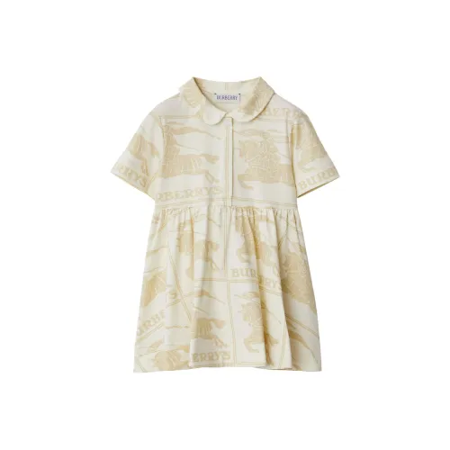 Burberry Малыш Платье Кремовый Infant и Toddler