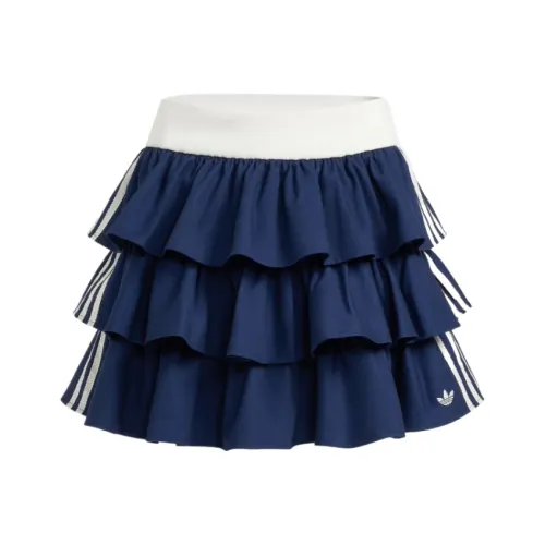 Adidas Originals x DISHINIMALIMAO Sportlife SS25 Повседневные короткие юбки Женские Темно-синий