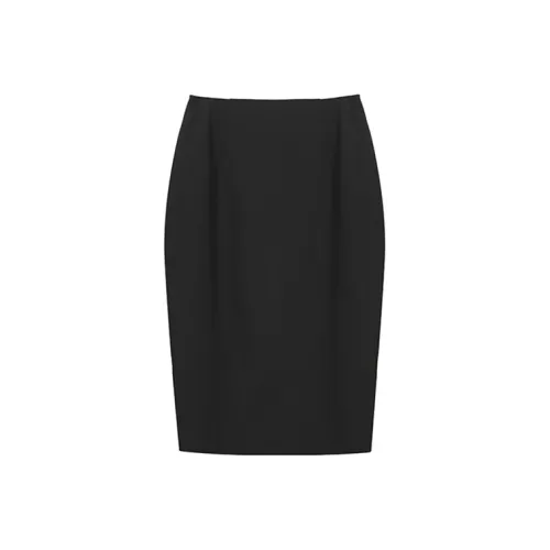 SYEEE WITH U Повседневный Длинный Юбка Женские Черный