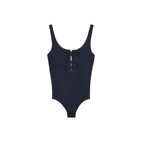 PRADA SS25 Ван-Пис Купальник Женский Морской Синий