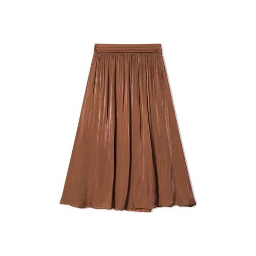COVERINS Повседневный длинный юбка женский карамель