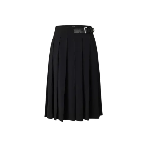 KARL LAGERFELD SS25 Повседневный Длинный Юбка Женские Черный