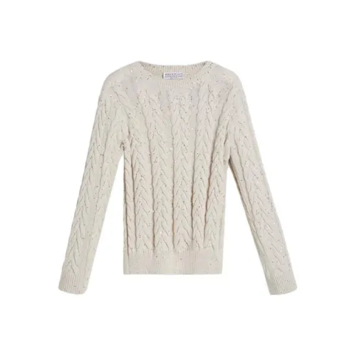Brunello Cucinelli Овсяный Kids Свитеры