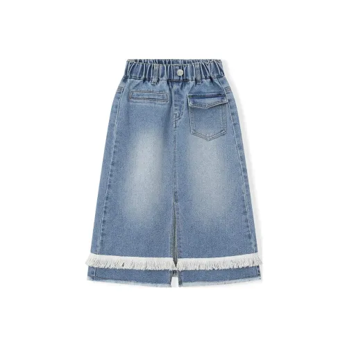 Montagut Однотонный Умеренный Детский Низ Детский Джинсовый Синий