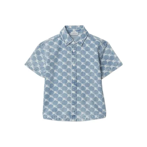 Burberry Рубашка Light Blue Baby