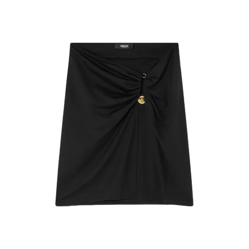 VERSACE Safety Pin Повседневные короткие юбки Женские Черный