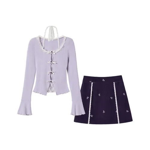 FABRIC PIG Комплект с юбкой Женские Фиолетовый