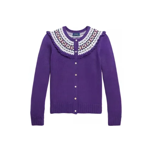 Polo Ralph Lauren Свитер Детская одежда FW23 Фиолетовый Детский