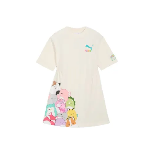 PUMA x SQUISHMALLOWS Детское платье дошкольное теплое белое