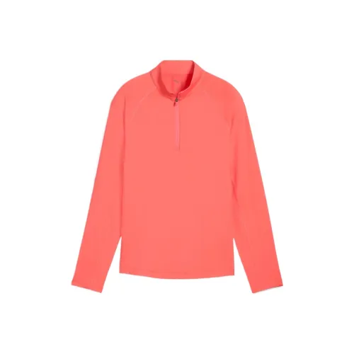 PUMA YOU V Твердый Персик Иней Женская одежда для гольфа