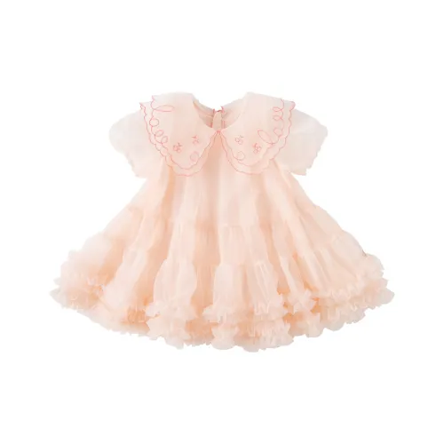 DAVE&BELLA DAVE & BELLA/David Bella SS23 Important Moments Series Оранжево-розовый Kids Платья