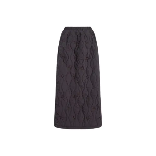 UNIFREE Повседневный Длинный Юбка Женская Темно-Серый