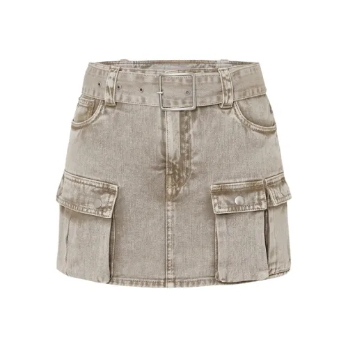 MOCO Джинсовые шорты Женские Гравийный