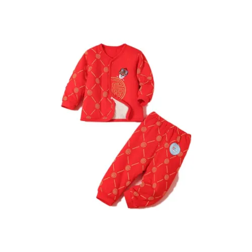 October Mommy Красно-золотой Awakening Lion Детские комбинезоны / ползунки