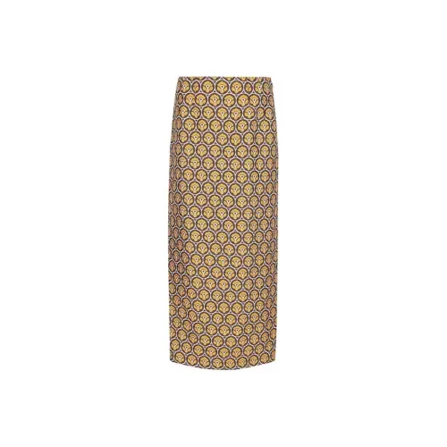 ETRO Желтые Женские Повседневные Длинные Юбки