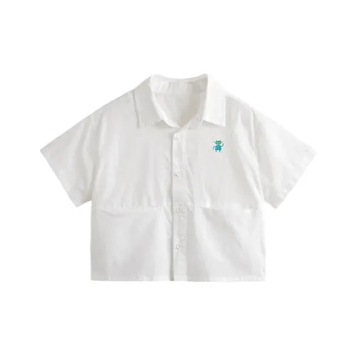 MARC JANIE Mark Simple Love Однотонный Детский Топ Летний Детский Белый