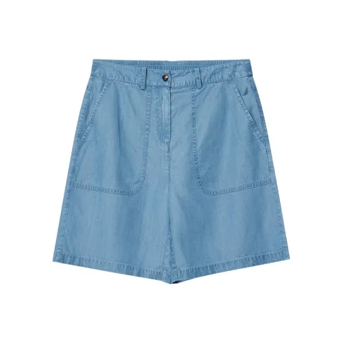 NAUTICA Джинсовые шорты Женские Выстиранный Синий