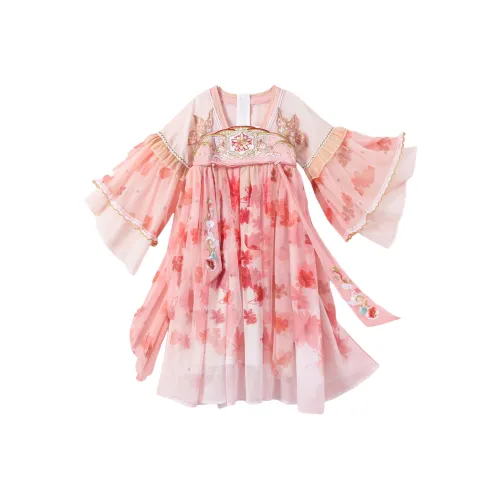 October Mommy Грудь Вышивка Длинный рукав Ханьфу Детский