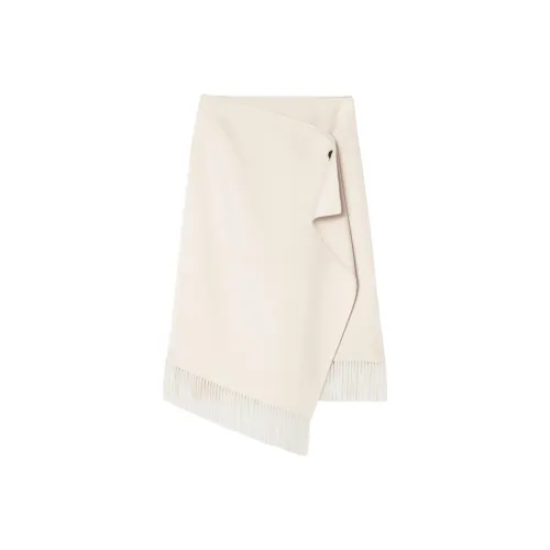 COS Повседневный Длинный Юбка Женская Белая