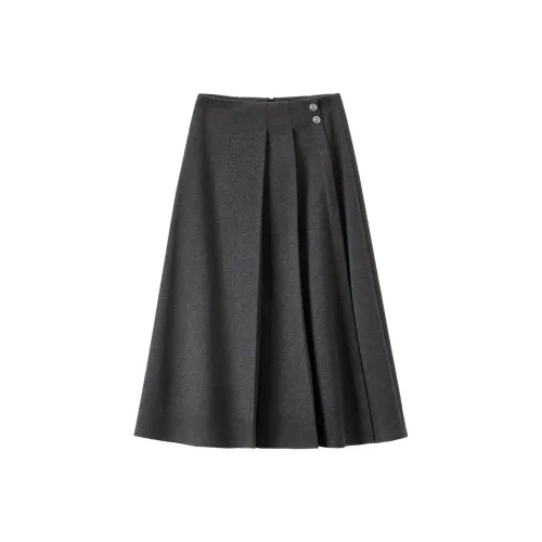 SENTUBILA Повседневный длинный юбка женский графитовый серый