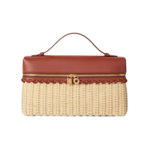 Loro Piana ExtraPocket Прутья ивы Сумка на плечо Сумка Женская Солод с Темным KUMI Цвет